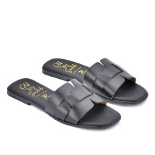 Дамски чехли от естествена кожа 5800 soft negro
