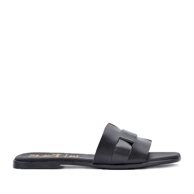 Дамски чехли от естествена кожа 5800 soft negro