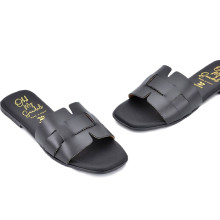 Дамски чехли от естествена кожа 5800 soft negro