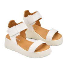 Дамски сандали на платфотма Vasilena beige