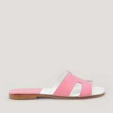 Дамски чехли от естествена кожа Milica pink