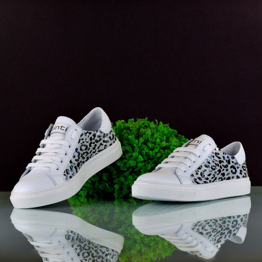 Дамски кецове Kami white leopard