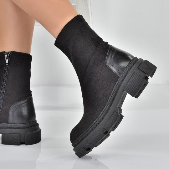 Дамски боти тип чорап Andrea stretch velur